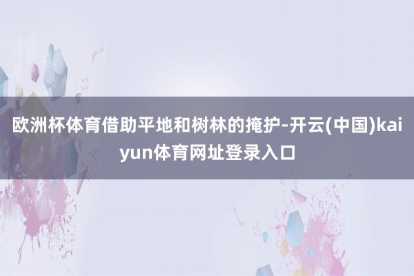 欧洲杯体育借助平地和树林的掩护-开云(中国)kaiyun体育网址登录入口